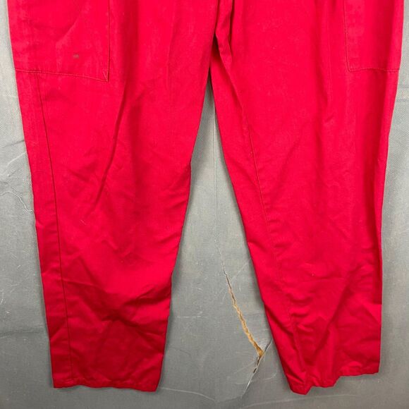 Cherokee Workwear Scrub Pants Women Size XS Red Pull On Elastic Waist Cargo - Picture 5 of 10